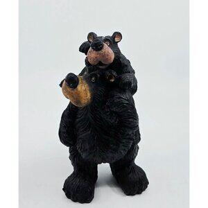 Resin Grizzly Bears Figurine Adorable 7"